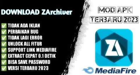 ZArchiver Pro Mod Apk All Unlocked Terbaru 2023 No Iklan Biru
